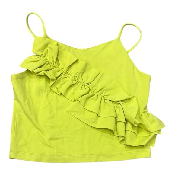Habitual Girl Yellow Ruffle Tank Top 10 - Picture 1 of 2
